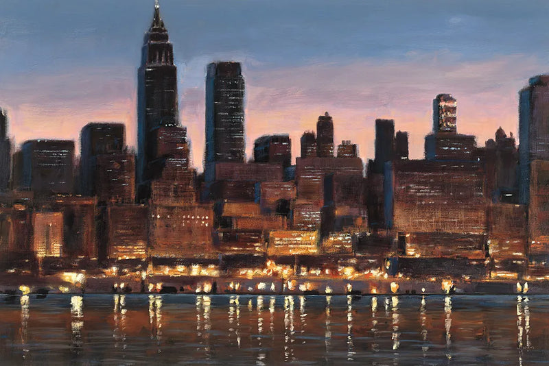 Manhattan Reflection by James Wiens. SKU 13551i. Archival Giclee Fine art print for wall decor.