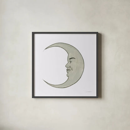 Moon by James Wiens. Shown in a sleek black glass frame for a contemporary gallery look. Available as an archival giclee rolled canvas, fine art paper, or poster print. SKU 76375a.