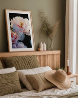 Morning Glow II by James Wiens. shown as a paper print in a natural frame. Available as a archival giclee rolled canvas, fine art paper, or poster print. SKU 13526h.