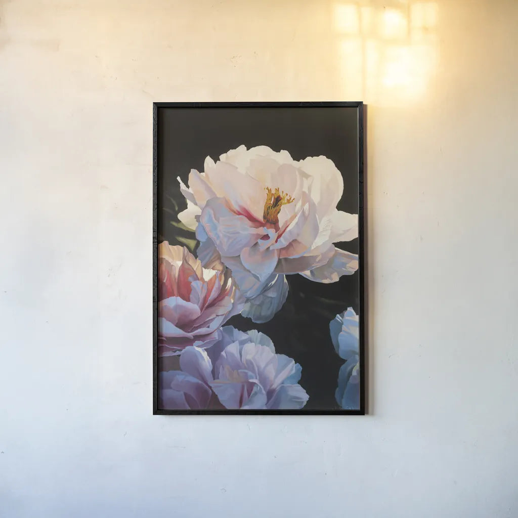 Morning Glow II by James Wiens. shown as a paper print in a black flame. Available as a archival giclee rolled canvas, fine art paper, or poster print. SKU 13526h.