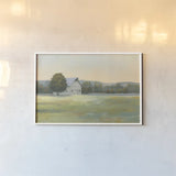 Morning Meadows II by James Wiens. shown as a paper print in a white frame. Available as a archival giclee rolled canvas, fine art paper, or poster print. SKU 61490i.