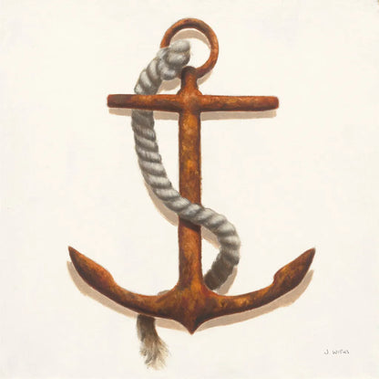 Nautical Anchor Plain by James Wiens. SKU 33293a. Archival Giclee Fine art print for wall decor.