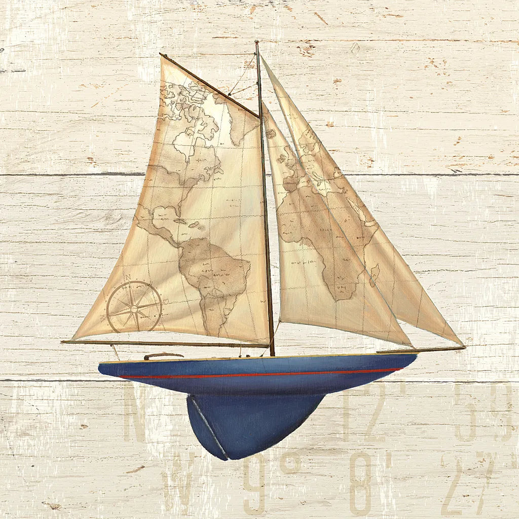 Nautique I by James Wiens. SKU 21076a. Archival Giclee Fine art print for wall decor.