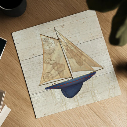 Nautique I by James Wiens. Shown as a detailed flat fine art print, highlighting archival giclee quality. Available as an archival giclee rolled canvas, fine art paper, or poster print. SKU 21076a.