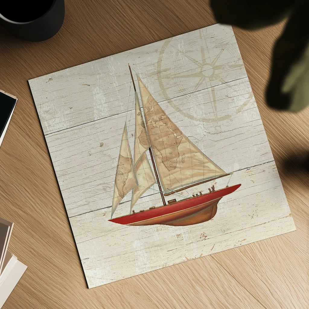 Nautique II by James Wiens. Shown as a detailed flat fine art print, highlighting archival giclee quality. Available as an archival giclee rolled canvas, fine art paper, or poster print. SKU 21077a.