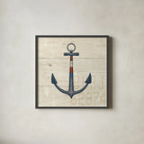 Nautique III by James Wiens. Shown in a sleek black glass frame for a contemporary gallery look. Available as an archival giclee rolled canvas, fine art paper, or poster print. SKU 21078a.