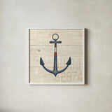 Nautique III by James Wiens. Shown in a crisp white glass frame for a clean and minimalist style. Available as an archival giclee rolled canvas, fine art paper, or poster print. SKU 21078a.