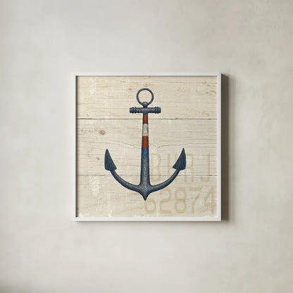 Nautique III by James Wiens. Shown in a crisp white glass frame for a clean and minimalist style. Available as an archival giclee rolled canvas, fine art paper, or poster print. SKU 21078a.