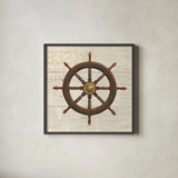 Nautique V by James Wiens. Shown in a sleek black glass frame for a contemporary gallery look. Available as an archival giclee rolled canvas, fine art paper, or poster print. SKU 21080a.