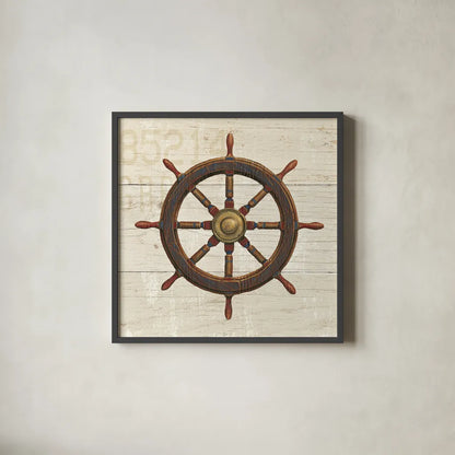 Nautique V by James Wiens. Shown in a sleek black glass frame for a contemporary gallery look. Available as an archival giclee rolled canvas, fine art paper, or poster print. SKU 21080a.