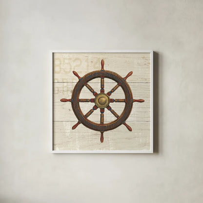 Nautique V by James Wiens. Shown in a crisp white glass frame for a clean and minimalist style. Available as an archival giclee rolled canvas, fine art paper, or poster print. SKU 21080a.