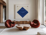 Nautique XIII by James Wiens. Shown as extra-large giant wall art in a modern living room. Available as an archival giclee rolled canvas, fine art paper, or poster print. SKU 51733a.