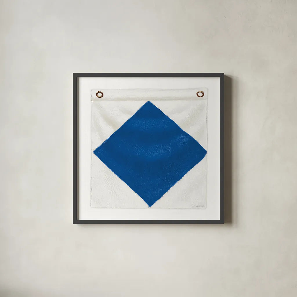 Nautique XIII Pastel by James Wiens. Shown in a sleek black glass frame for a contemporary gallery look. Available as an archival giclee rolled canvas, fine art paper, or poster print. SKU 87938a.