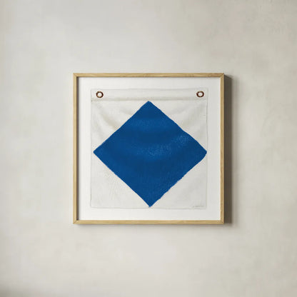 Nautique XIII Pastel by James Wiens. Shown in a natural wood glass frame for a timeless modern aesthetic. Available as an archival giclee rolled canvas, fine art paper, or poster print. SKU 87938a.