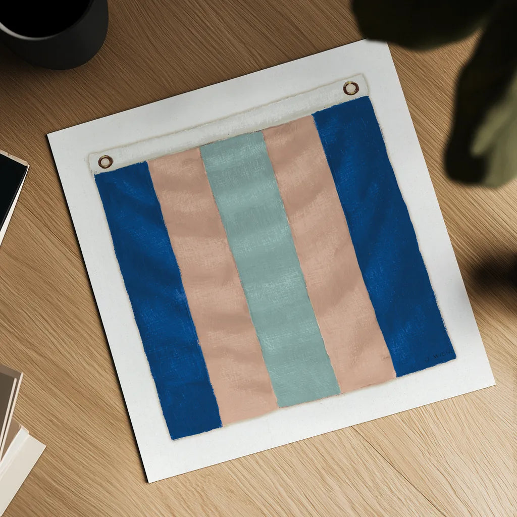 Nautique XIV Pastel by James Wiens. Shown as a detailed flat fine art print, highlighting archival giclee quality. Available as an archival giclee rolled canvas, fine art paper, or poster print. SKU 87939a.