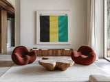Nautique XV by James Wiens. Shown as extra-large giant wall art in a modern living room. Available as an archival giclee rolled canvas, fine art paper, or poster print. SKU 51735a.