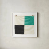 Nautique XVI by James Wiens. Shown in a crisp white glass frame for a clean and minimalist style. Available as an archival giclee rolled canvas, fine art paper, or poster print. SKU 51736a.