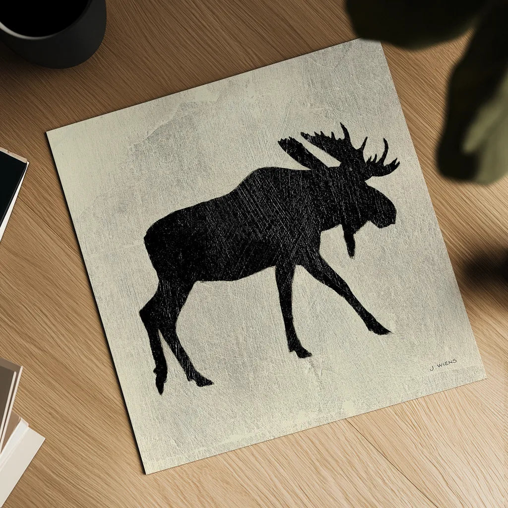 Neutral Lodge III v2 by James Wiens. Shown as a detailed flat fine art print, highlighting archival giclee quality. Available as an archival giclee rolled canvas, fine art paper, or poster print. SKU 28685a.