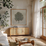 Neutrality by James Wiens. Shown in a natural wood frame in a cozy modern living room. Available as an archival giclee rolled canvas, fine art paper, or poster print. SKU 24290a.