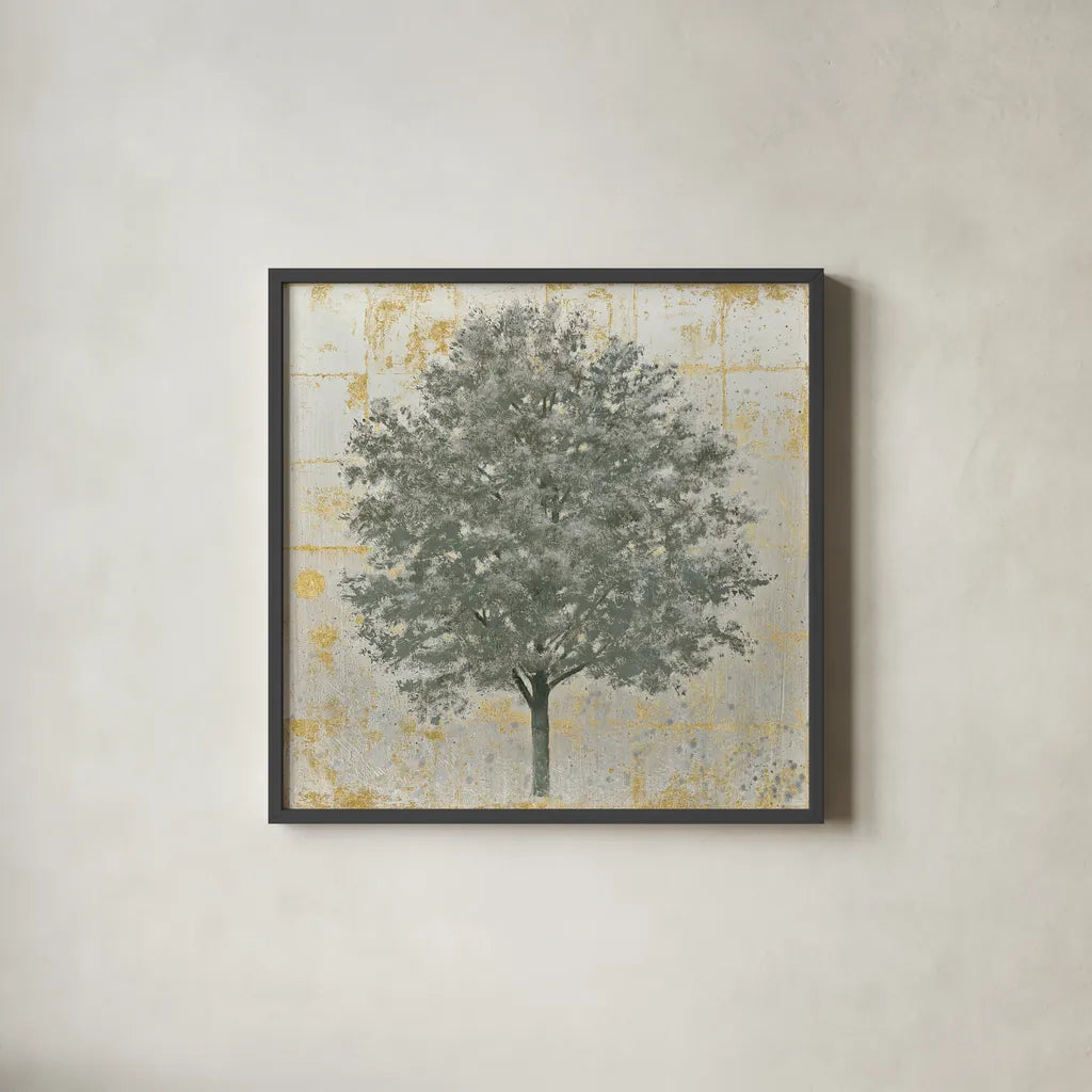 Neutrality Silver by James Wiens. Shown in a sleek black glass frame for a contemporary gallery look. Available as an archival giclee rolled canvas, fine art paper, or poster print. SKU 23866a.