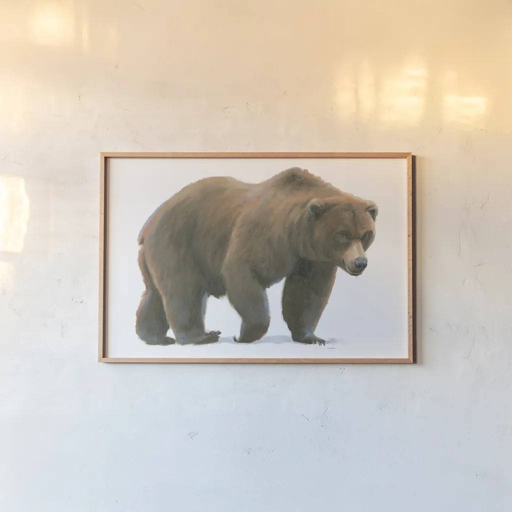 Northern Wild  I by James Wiens. shown as a paper print in a natural frame. Available as a archival giclee rolled canvas, fine art paper, or poster print. SKU 66105i.
