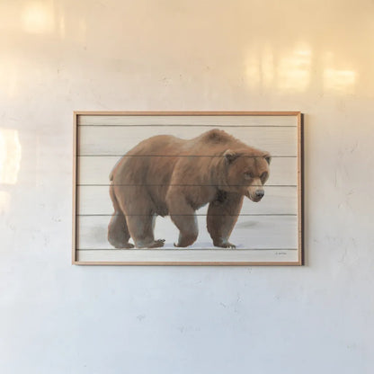 Northern Wild I on Wood by James Wiens. shown as a paper print in a natural frame. Available as a archival giclee rolled canvas, fine art paper, or poster print. SKU 69068i.