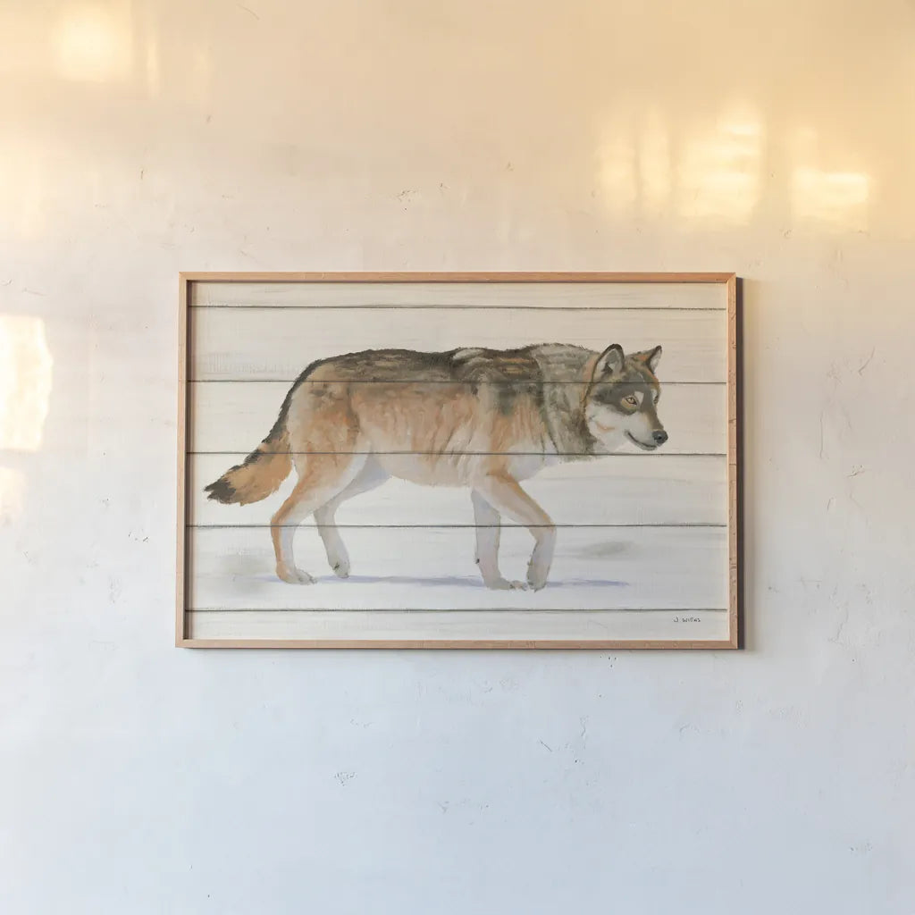 Northern Wild II on Wood by James Wiens. shown as a paper print in a natural frame. Available as a archival giclee rolled canvas, fine art paper, or poster print. SKU 69069i.