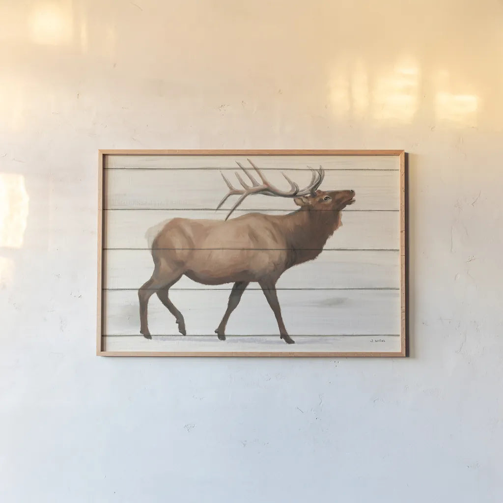 Northern Wild III on Wood by James Wiens. shown as a paper print in a natural frame. Available as a archival giclee rolled canvas, fine art paper, or poster print. SKU 69070i.