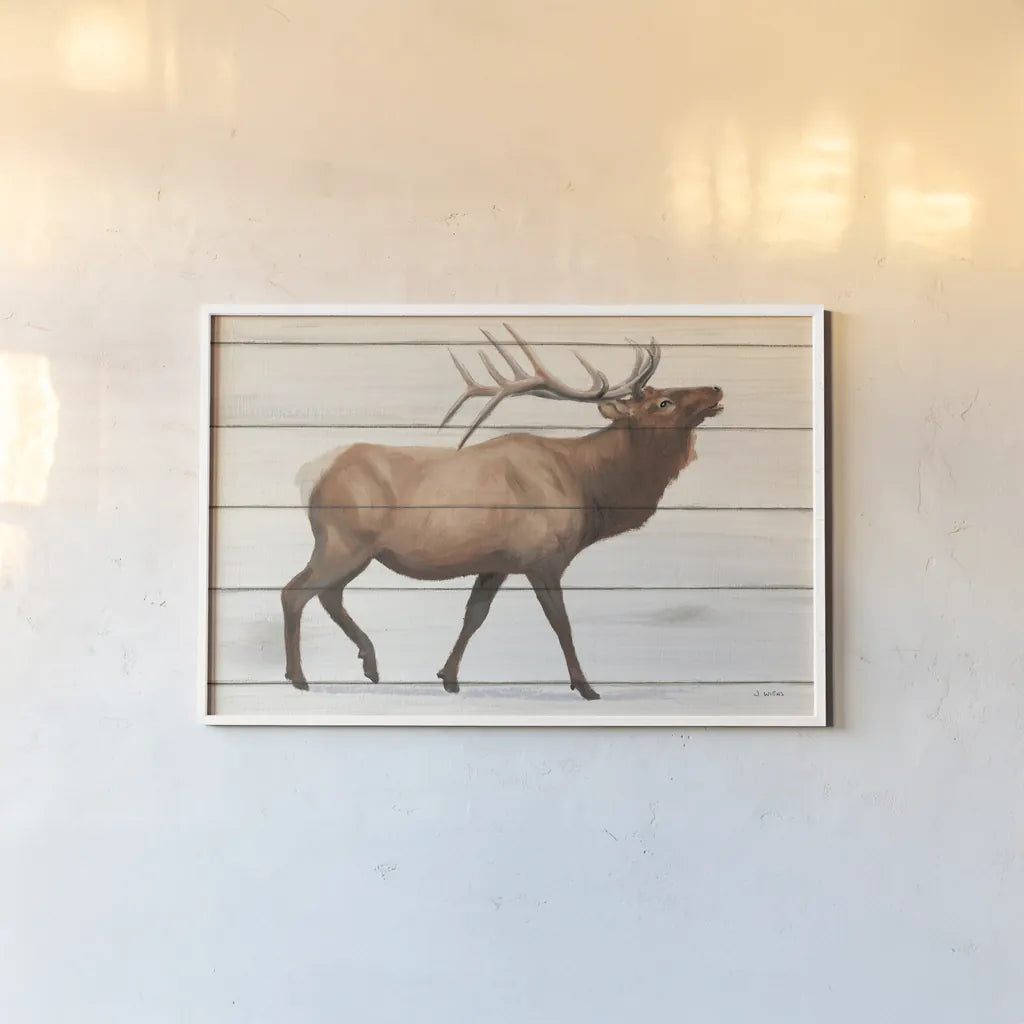 Northern Wild III on Wood by James Wiens. shown as a paper print in a white frame. Available as a archival giclee rolled canvas, fine art paper, or poster print. SKU 69070i.