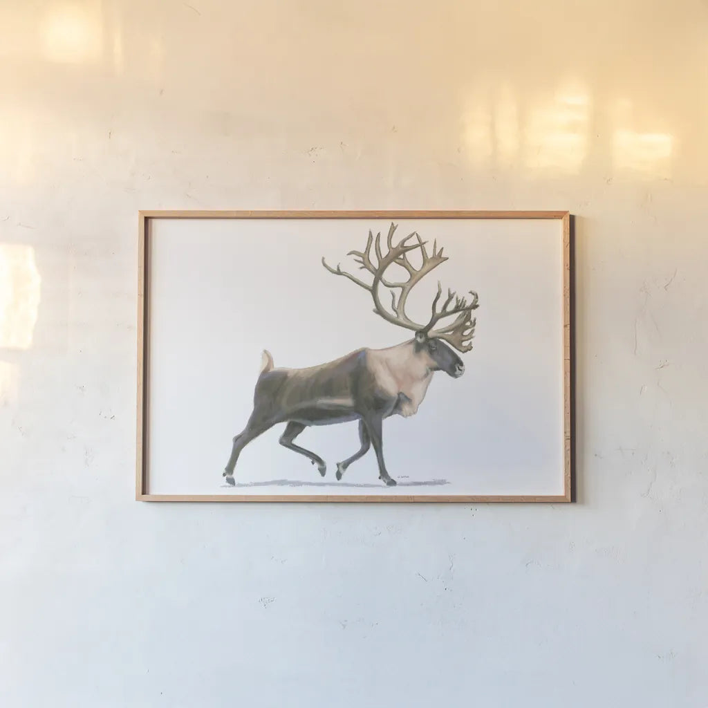 Northern Wild IV by James Wiens. shown as a paper print in a natural frame. Available as a archival giclee rolled canvas, fine art paper, or poster print. SKU 66108i.