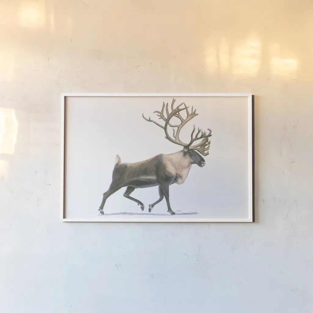 Northern Wild IV by James Wiens. shown as a paper print in a white frame. Available as a archival giclee rolled canvas, fine art paper, or poster print. SKU 66108i.