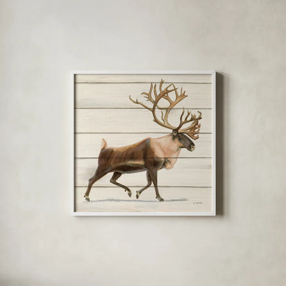 Northern Wild IV on Wood by James Wiens. Shown in a crisp white glass frame for a clean and minimalist style. Available as an archival giclee rolled canvas, fine art paper, or poster print. SKU 69071a.