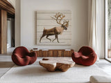 Northern Wild IV on Wood by James Wiens. Shown as extra-large giant wall art in a modern living room. Available as an archival giclee rolled canvas, fine art paper, or poster print. SKU 69071a.