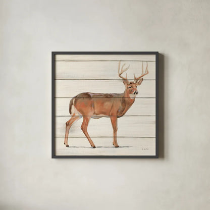 Northern Wild V on Wood by James Wiens. Shown in a sleek black glass frame for a contemporary gallery look. Available as an archival giclee rolled canvas, fine art paper, or poster print. SKU 69072a.