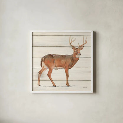 Northern Wild V on Wood by James Wiens. Shown in a crisp white glass frame for a clean and minimalist style. Available as an archival giclee rolled canvas, fine art paper, or poster print. SKU 69072a.