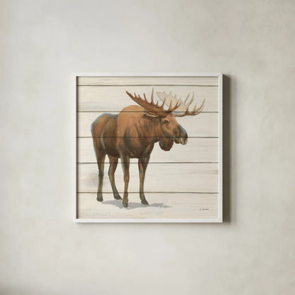 Northern Wild VI on Wood by James Wiens. Shown in a crisp white glass frame for a clean and minimalist style. Available as an archival giclee rolled canvas, fine art paper, or poster print. SKU 69073a.