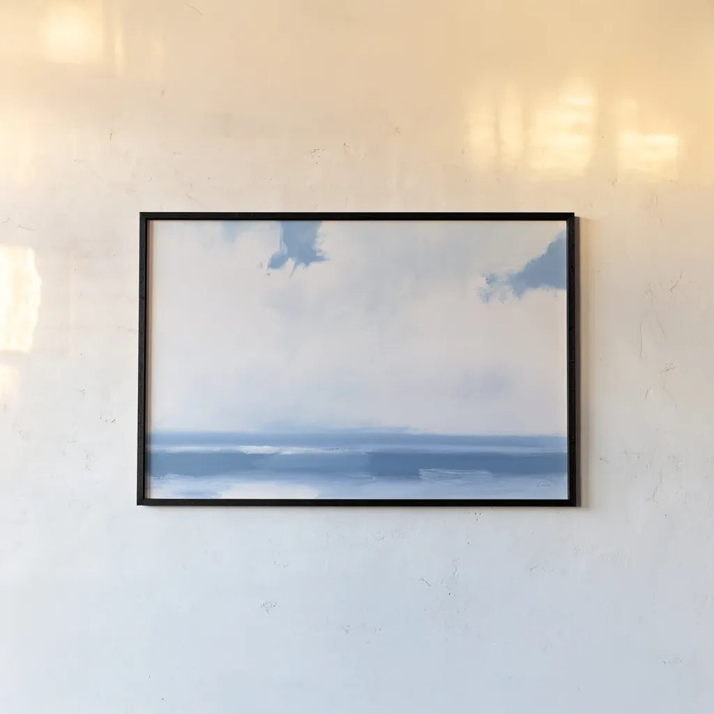 Oceanview by James Wiens. shown as a paper print in a black flame. Available as a archival giclee rolled canvas, fine art paper, or poster print. SKU 63185i.