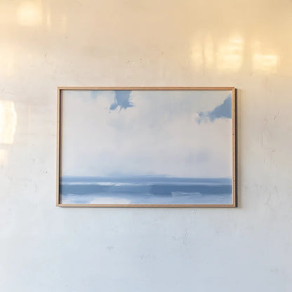 Oceanview by James Wiens. shown as a paper print in a natural frame. Available as a archival giclee rolled canvas, fine art paper, or poster print. SKU 63185i.