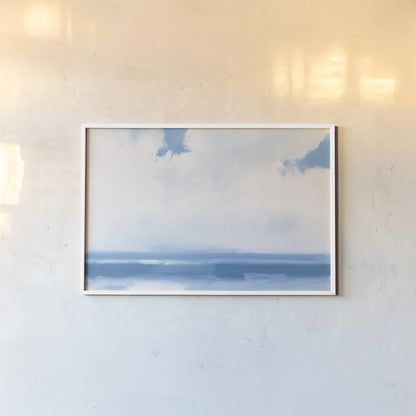 Oceanview by James Wiens. shown as a paper print in a white frame. Available as a archival giclee rolled canvas, fine art paper, or poster print. SKU 63185i.