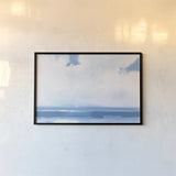 Oceanview Sail by James Wiens. shown as a paper print in a black flame. Available as a archival giclee rolled canvas, fine art paper, or poster print. SKU 63184i.