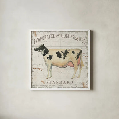 On the Farm II by James Wiens. Shown in a crisp white glass frame for a clean and minimalist style. Available as an archival giclee rolled canvas, fine art paper, or poster print. SKU 18243a.