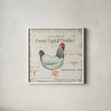 On the Farm III by James Wiens. Shown in a crisp white glass frame for a clean and minimalist style. Available as an archival giclee rolled canvas, fine art paper, or poster print. SKU 18244a.