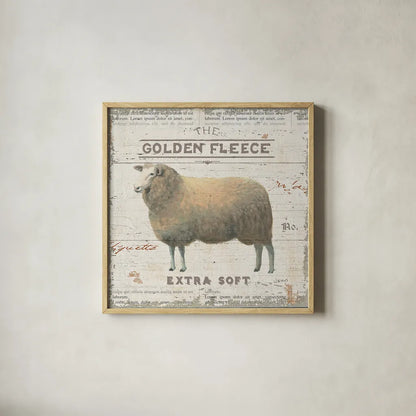 On the Farm IV by James Wiens. Shown in a natural wood glass frame for a timeless modern aesthetic. Available as an archival giclee rolled canvas, fine art paper, or poster print. SKU 18245a.