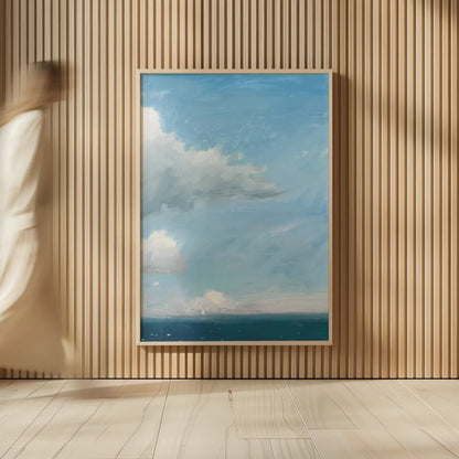 Open Sea Blue Crop by James Wiens. shown as over sized large wall art. Available as an archival giclee rolled canvas, fine art paper, or poster print. SKU 80595h.