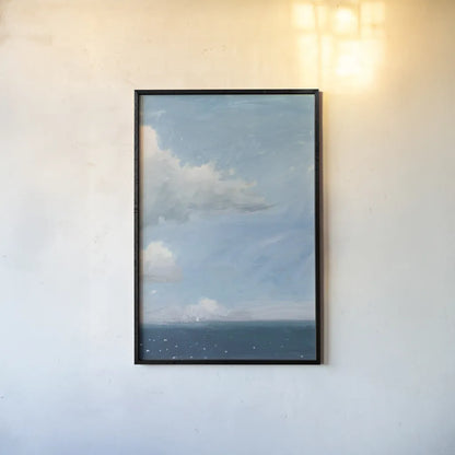 Open Sea Blue Crop by James Wiens. shown as a paper print in a black flame. Available as a archival giclee rolled canvas, fine art paper, or poster print. SKU 80595h.