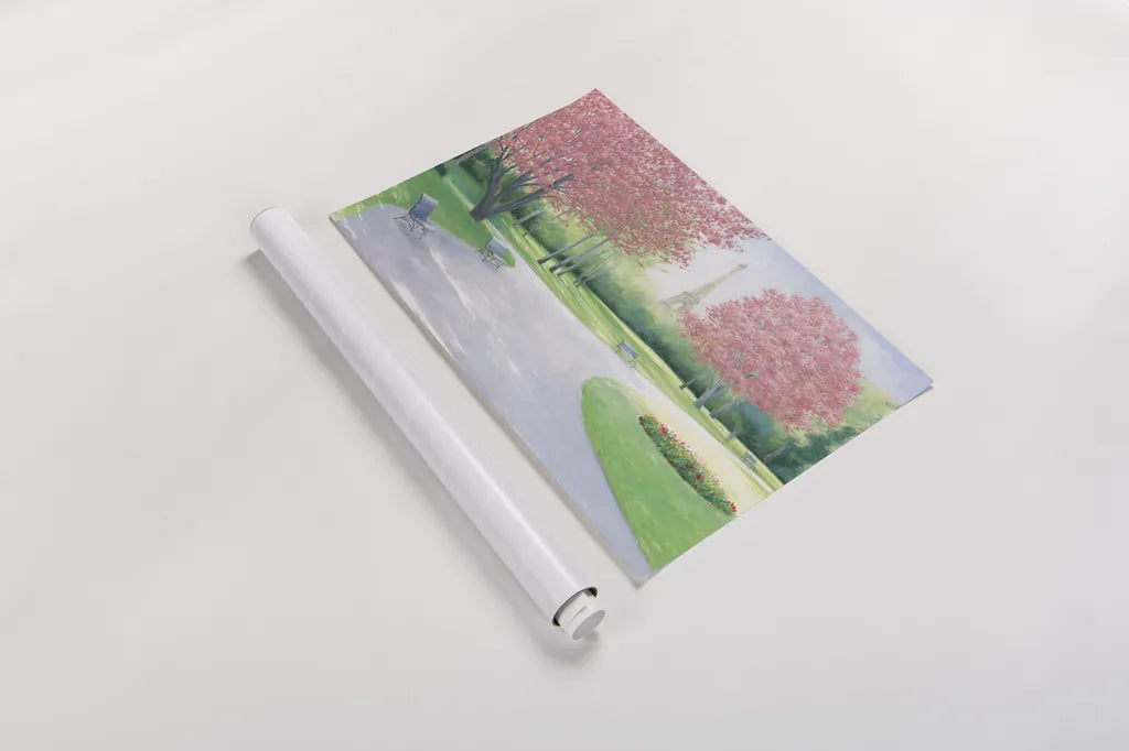 Parisian Spring by James Wiens. shown as a rolled paper print. Available as archival giclee rolled canvas, fine art paper, or poster print. SKU 33859i.