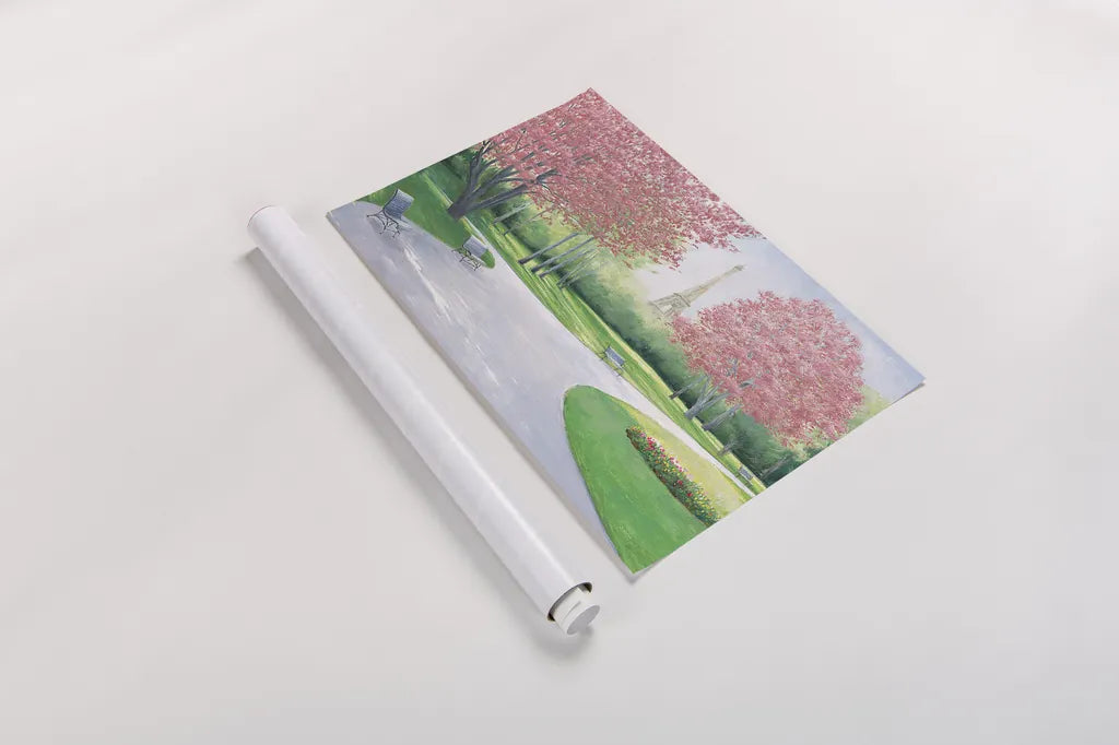 Parisian Spring v2 Crop by James Wiens. shown as a rolled paper print. Available as archival giclee rolled canvas, fine art paper, or poster print. SKU 34039i.