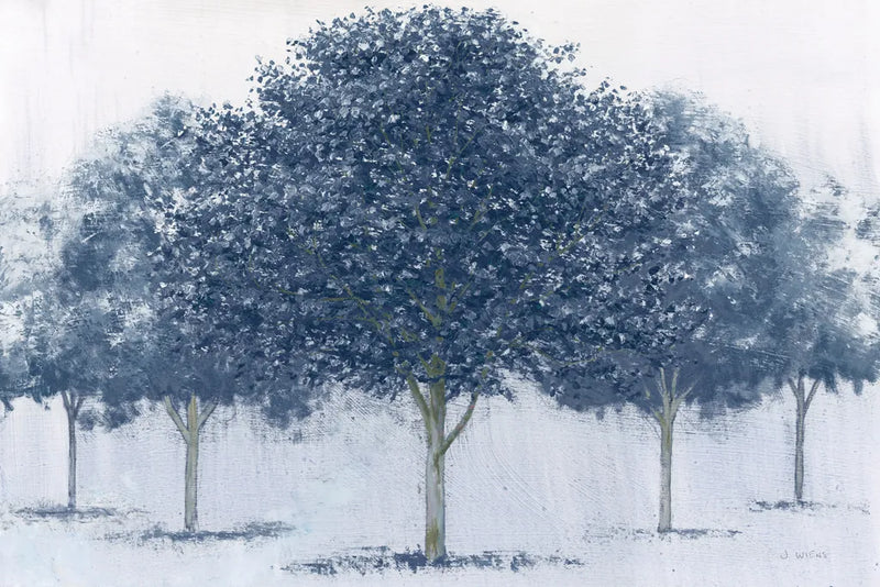 Peaceful Grove Navy by James Wiens. SKU 91612i. Archival Giclee Fine art print for wall decor.