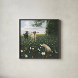 Playful by James Wiens. Shown in a sleek black glass frame for a contemporary gallery look. Available as an archival giclee rolled canvas, fine art paper, or poster print. SKU 33398a.