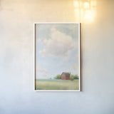 Pleasant Pastures by James Wiens. shown as a paper print in a white frame. Available as a archival giclee rolled canvas, fine art paper, or poster print. SKU 54902h.
